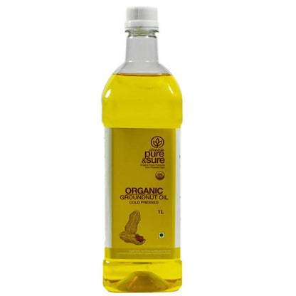 Pure & Sure Organic Cold Pressed Ground Nut Oil - BUDNE