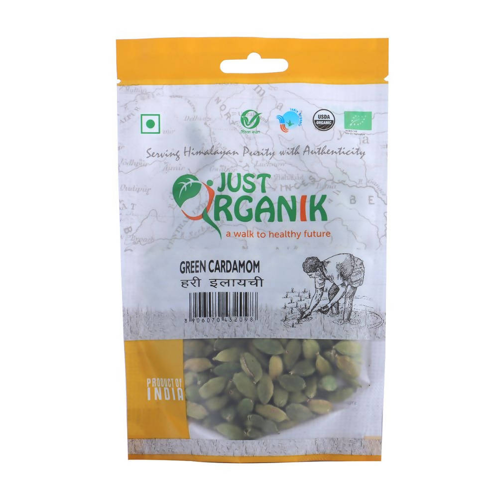 Just Organik Green Cardamom Whole (Hari Elaichi Sabut) - buy in USA, Australia, Canada