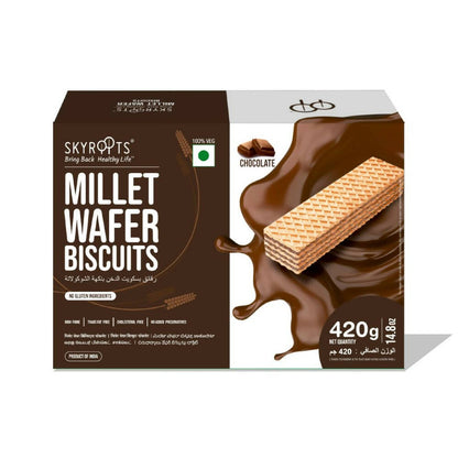 Skyroots Millet Wafer Biscuits Chocolate - BUDNE