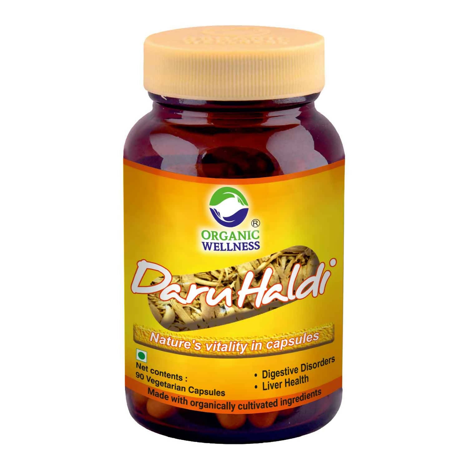 Organic Wellness Daru Haldi Vegetarian Capsules - BUDEN