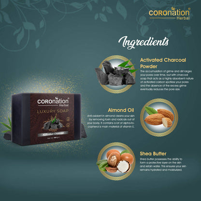 Coronation Herbal Activated Charcoal Luxury Soap