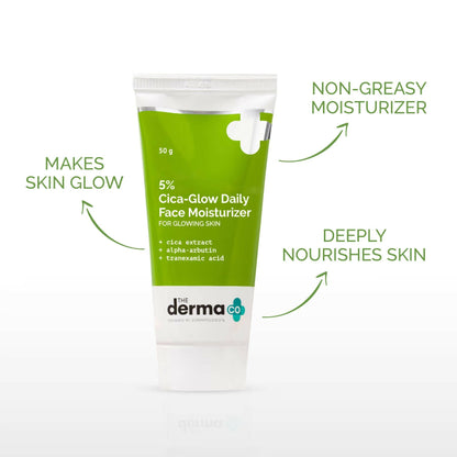 The Derma Co 5% Cica-Glow Moisturizer For Glowing Skin