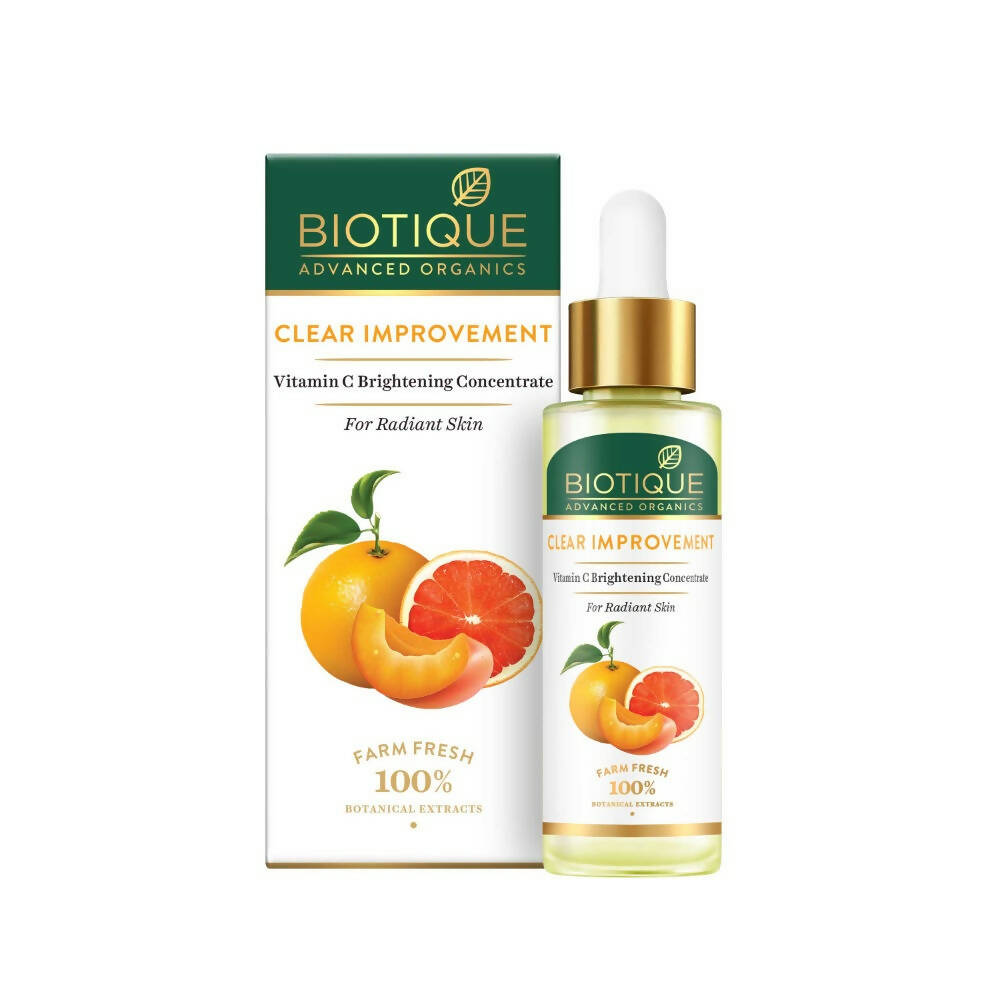 Biotique Advanced Organics Clear Improvement Vitamin C Brightening Concentrate - BUDNEN