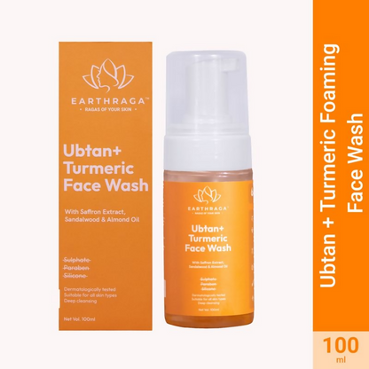 Earthraga Ubtan And Turmeric Foaming Face Wash