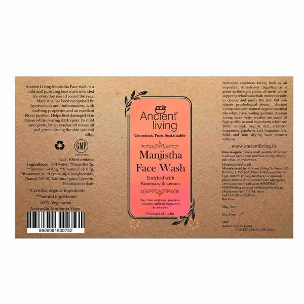 Ancient Living Manjistha Face Wash