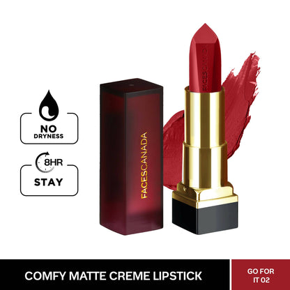Faces Canada Comfy Matte Creme Lipstick - Go For It 02