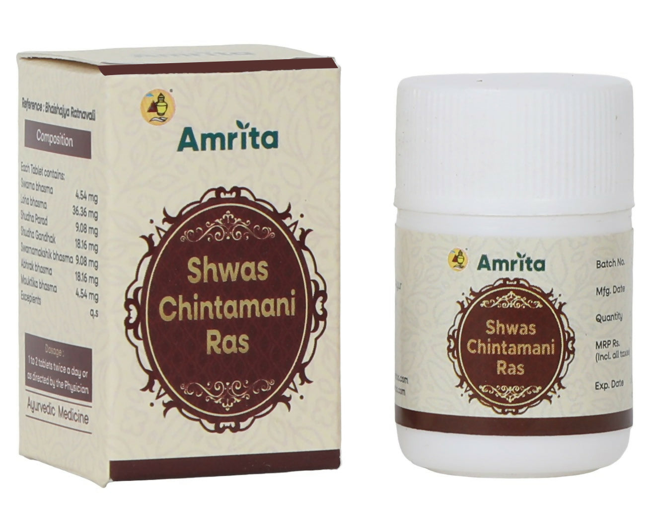 Amrita Shwas Chintamani Ras Tablets