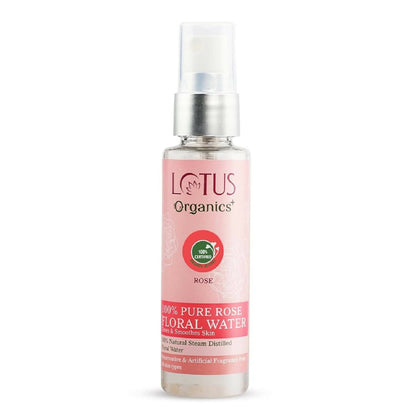 Lotus Organics+ 100% Pure Rose Floral Water