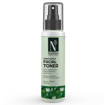 NutriGlow Advanced Organic Green Apple Facial Toner - BUDNEN