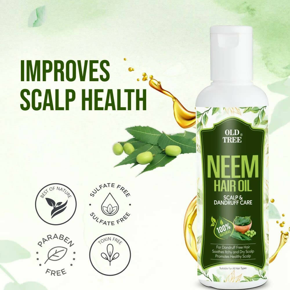 Old Tree Neem Hair Oil for Dandruff & Scalp Care