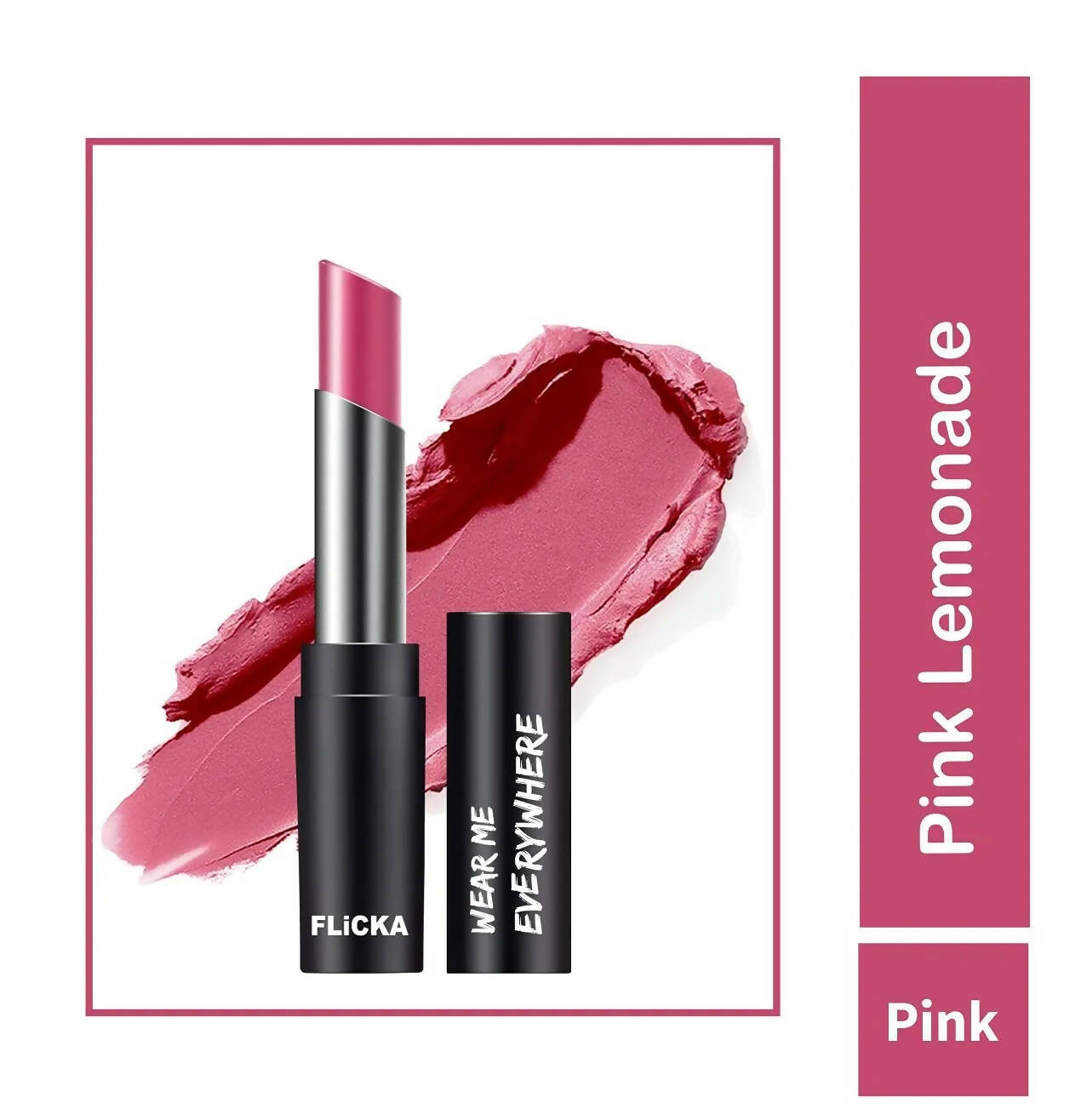 FLiCKA Wear Me Everywhere Creamy Matte Lipstick Pink Lemonade - Pink