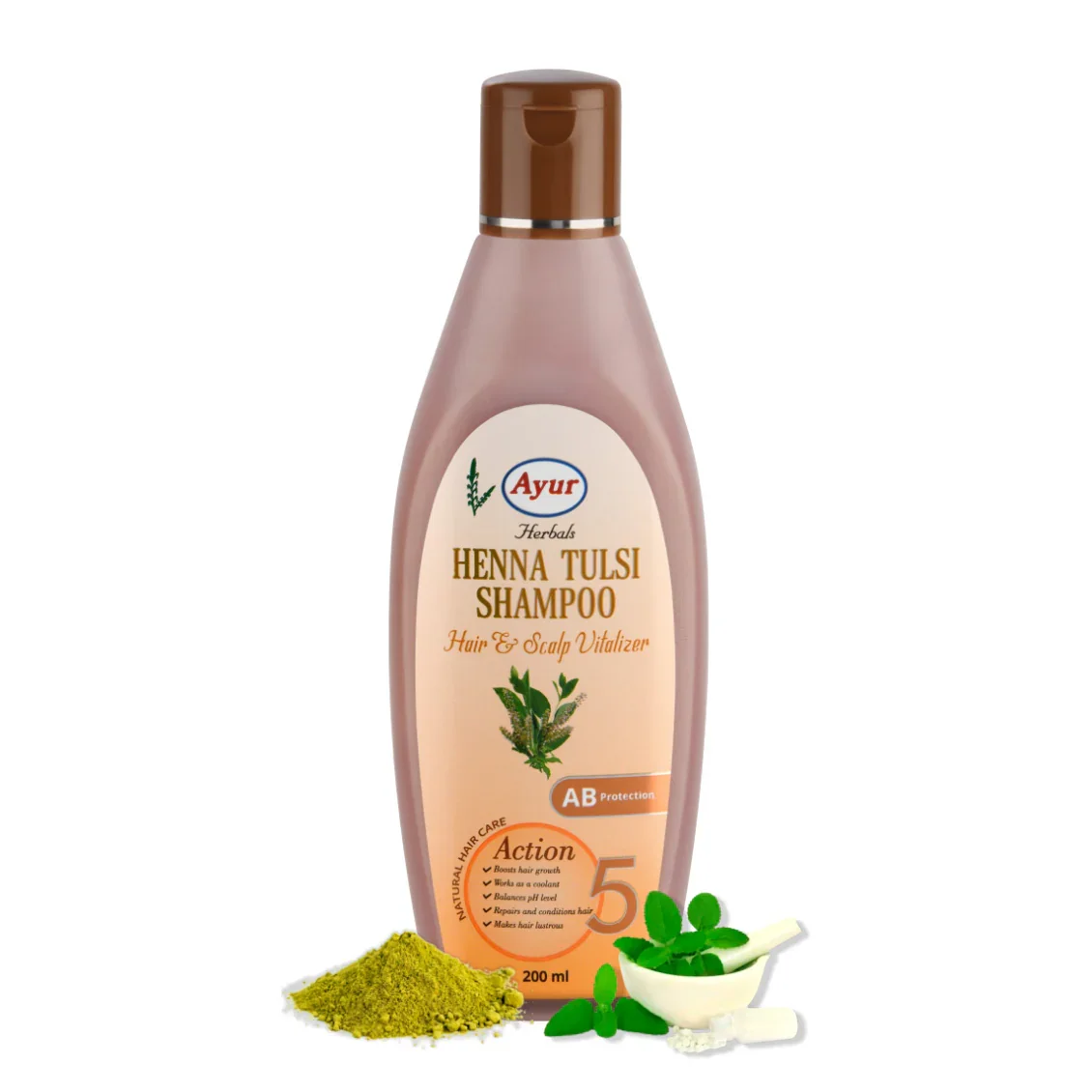 Ayur Herbals Henna Tulsi Shampoo