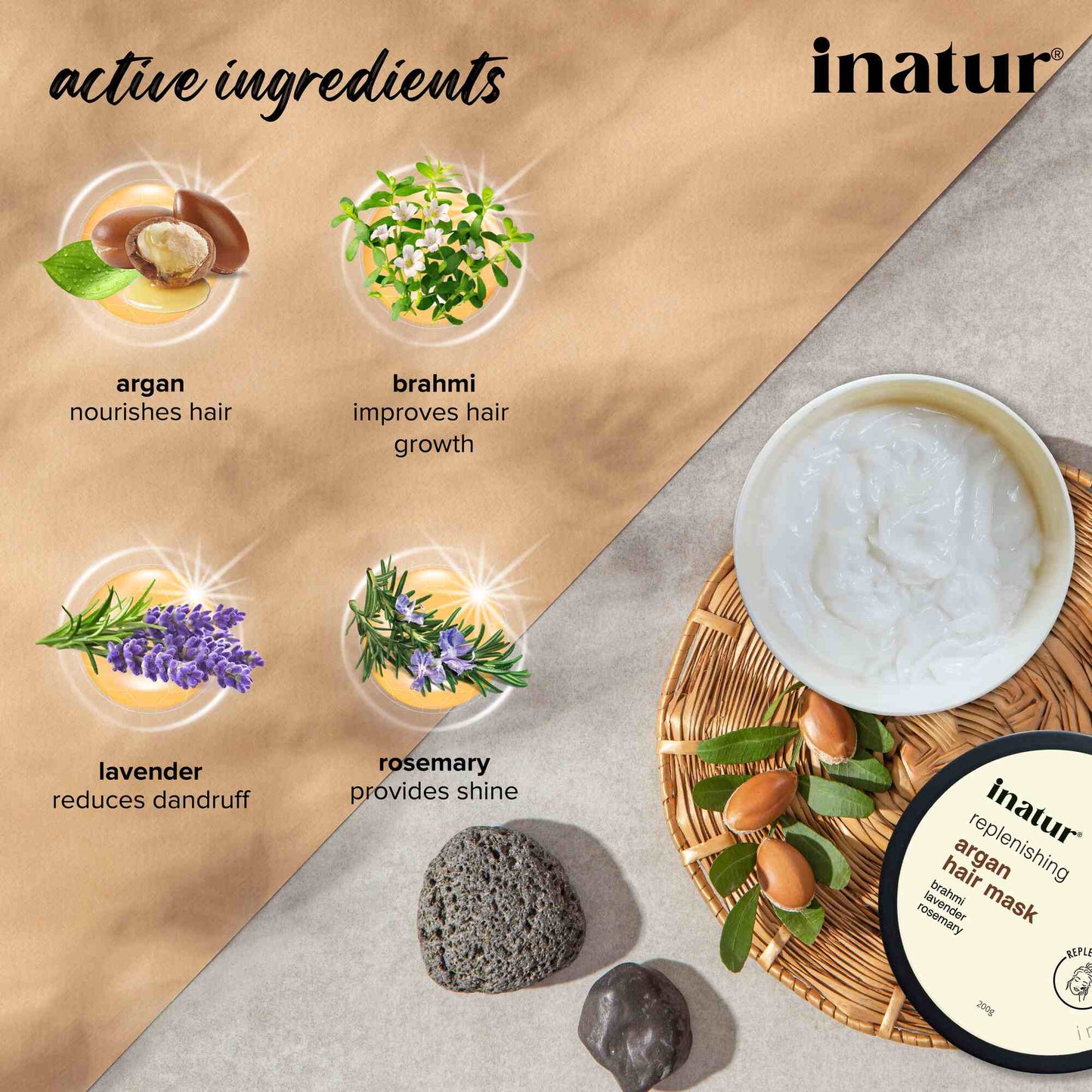 Inatur Argan Hair Treatment Mask