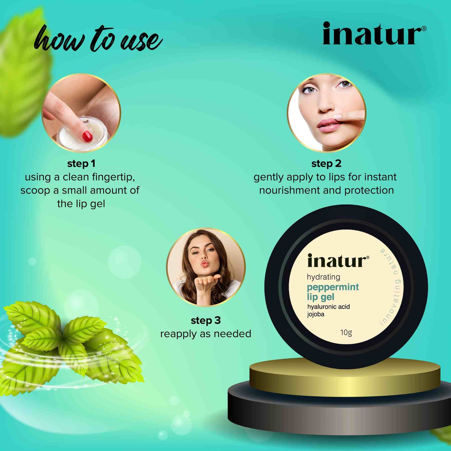 Inatur Peppermint Lip Gel