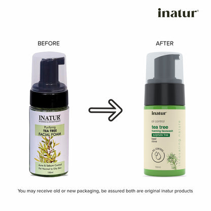 Inatur Tea Tree Foaming Face Wash