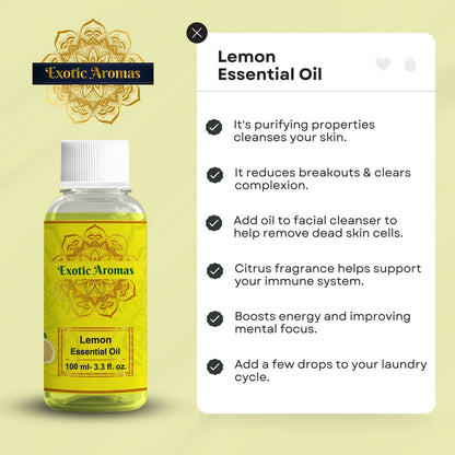 Exotic Aromas Lemon Essential Oil