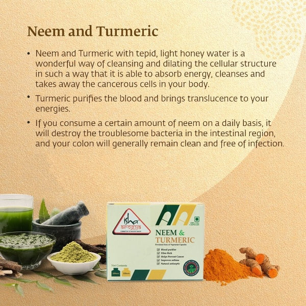 Isha Life Neem and Turmeric Capsules