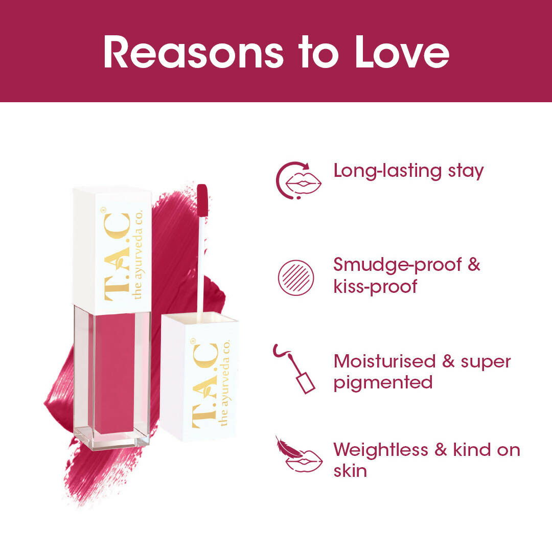 TAC - The Ayurveda Co. Liquid Matte Cosmic Pink Lipstick