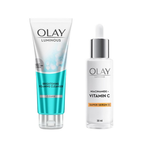 Olay Hydration Boost Kit with Niacinamide + Vitamin-c Super Serum & Cleanser - 130ML