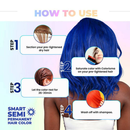 Anveya Semi Permanent Hair Color - Moroccan Blue