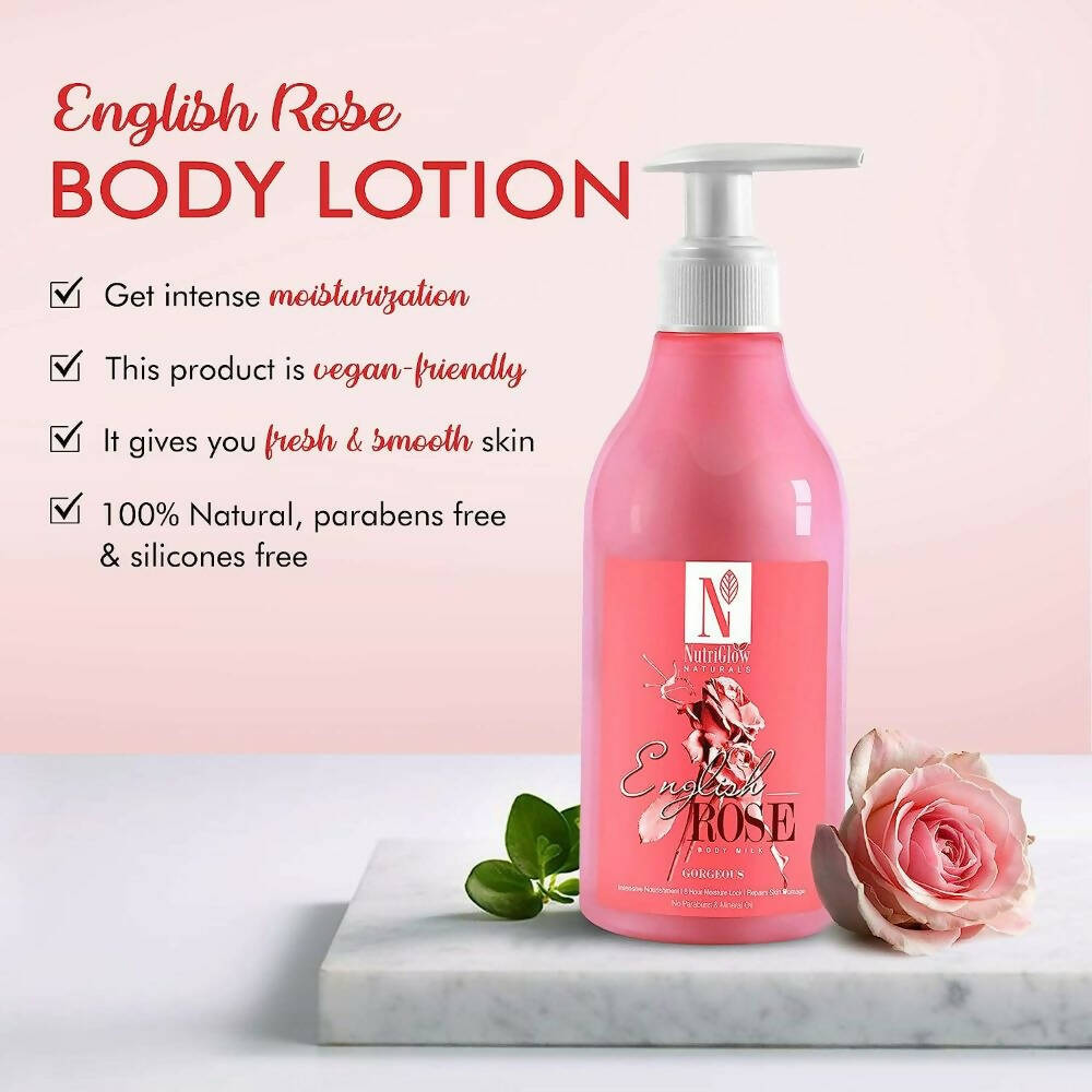 NutriGlow NATURAL'S English Rose Body Milk