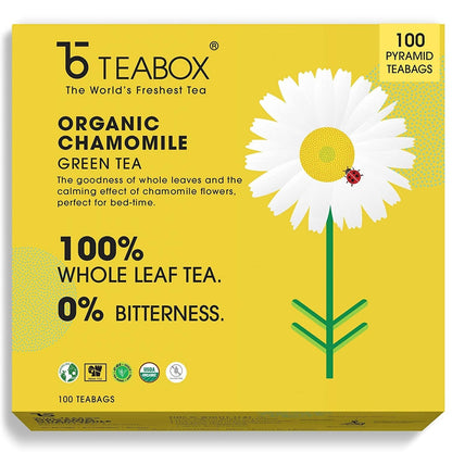 Teabox Organic Chamomile Green Tea Bags