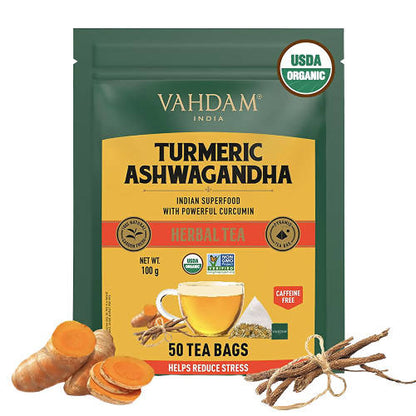 Vahdam Turmeric Ashwagandha Herbal Tea Bags