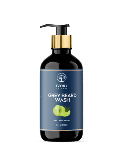 Ivory Natural Grey Beard Wash For Beard Graying And Restoring Beard'S Natural Black Shade