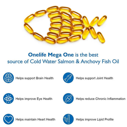 Onelife Mega One Fish Oil Omega 3 Fish Oil Softgels