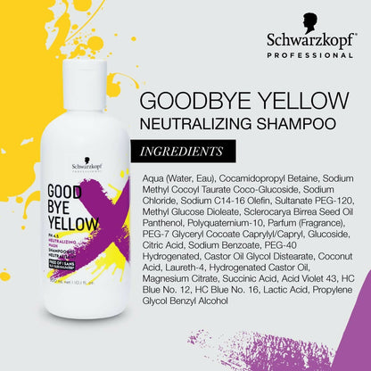 Schwarzkopf Professional Goodbye Yellow Neutralising & Anti-Yellow Sulfate Free Purple Shampoo