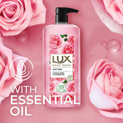 Lux Body Wash with French Rose Fragrance & Almond Oil