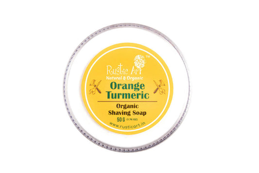 Rustic Art Orange Turmeric Organic Shaving Soap - BUDEN