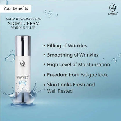 Lambre Ultra Hyaluronic Line Night Cream Wrinkle Filler