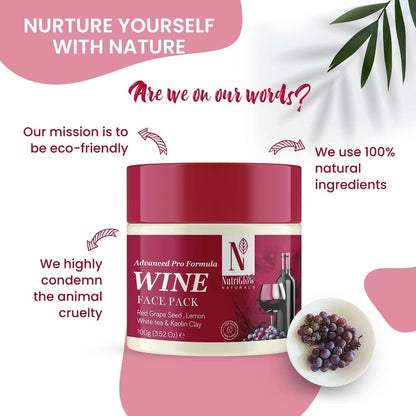 NutriGlow NATURAL'S Advanced Pro Formula Wine Face Pack