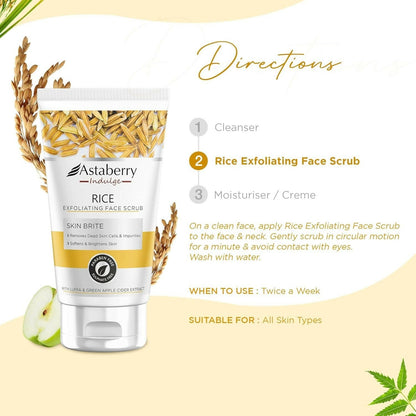 Astaberry Indulge Rice Exfoliating Face Scrub