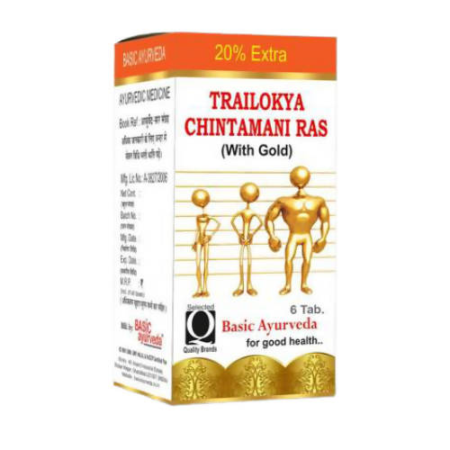 Basic Ayurveda Trailokya Chintamani Ras with Gold Tablets Online