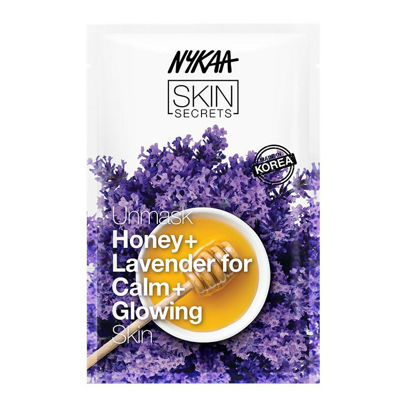 Nykaa Naturals Skin Secrets Exotic Indulgence Honey + Lavender Sheet Mask For Calm & Glowing Skin