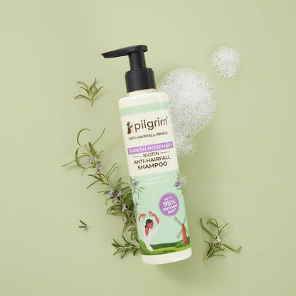 Pilgrim Spanish Rosemary & Biotin Anti Hairfall Shampoo For Reducing Hair Loss & Breakage