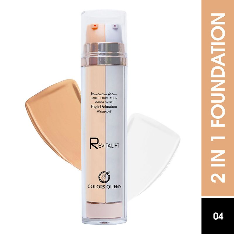 Colors Queen Revitalift Illuminating Primer Base + Foundation - 04 Beige