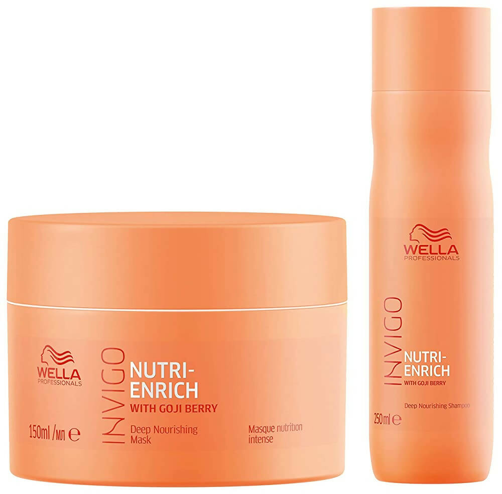 Wella Professionals Invigo Nutri Enrich Deep Nourishing Mask And Shampoo Combo - Distacart