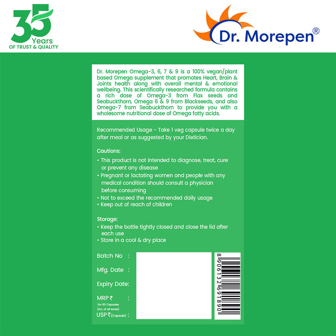 Dr. Morepen Veg-Omega Veg Capsules