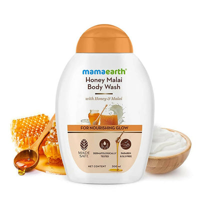 Mamaearth Honey Malai Body Wash for Nourishing Glow