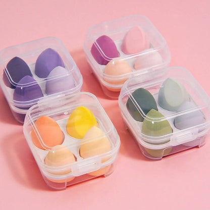 Favon Pack of 4 Professional Makeup Sponges with Storage Box