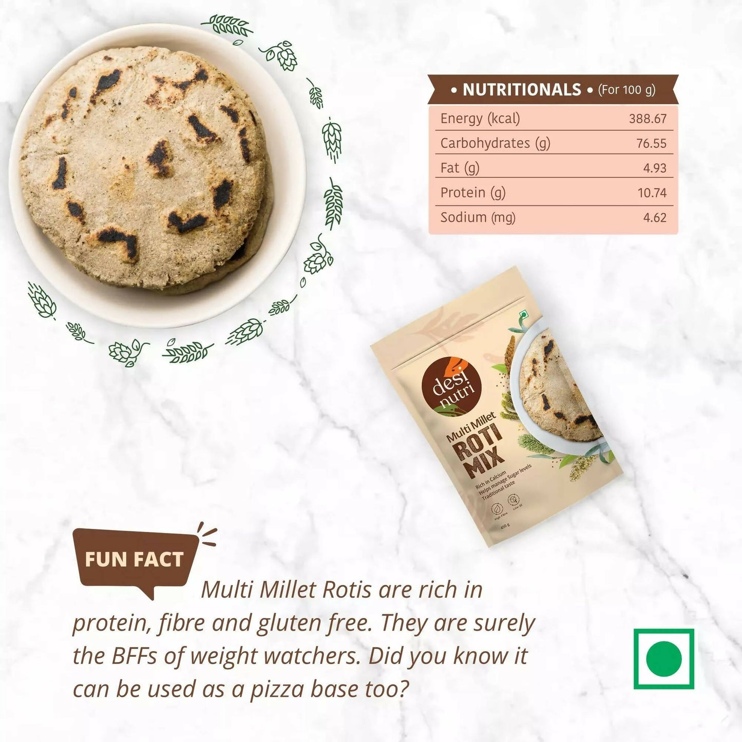 Desi Nutri Multi Millet Roti Mix