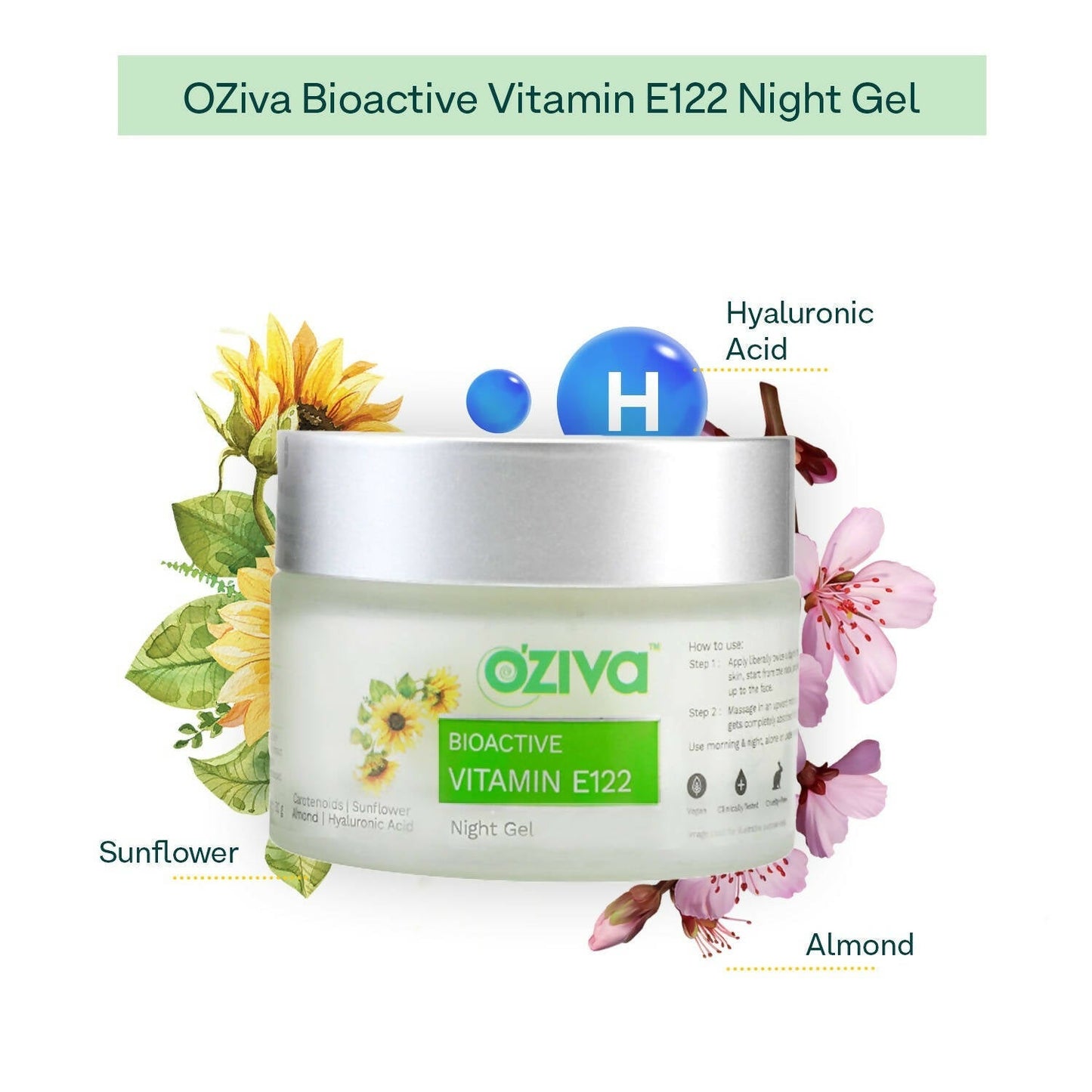 OZiva Bioactive Vitamin E122 Night Gel