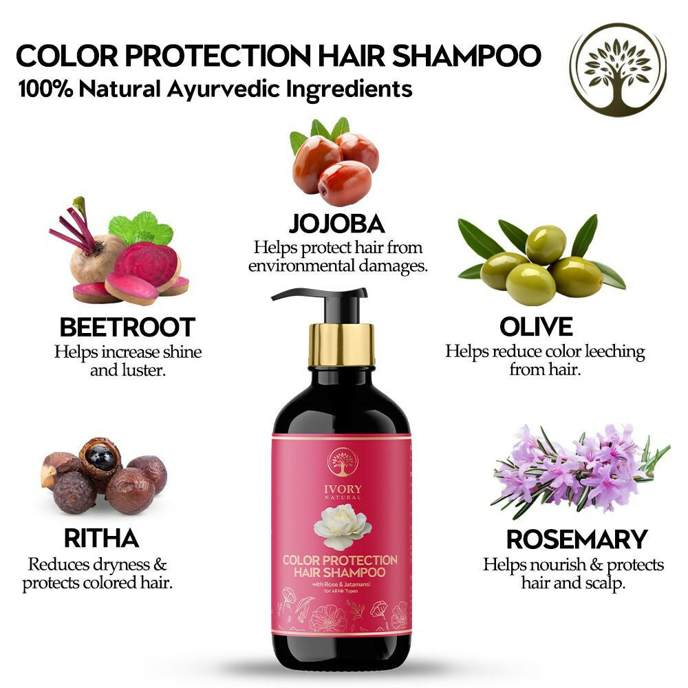 Ivory Natural Color Protection Hair Shampoo - Natural Solution For Coloured Hair