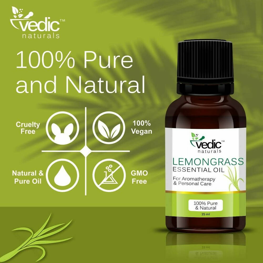 Vedic Naturals Lemongrass Essential Oil