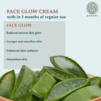 Buddha Natural Face Glow Cream - Helps Achieve an Instant White Glow and Shining, Bright Skin