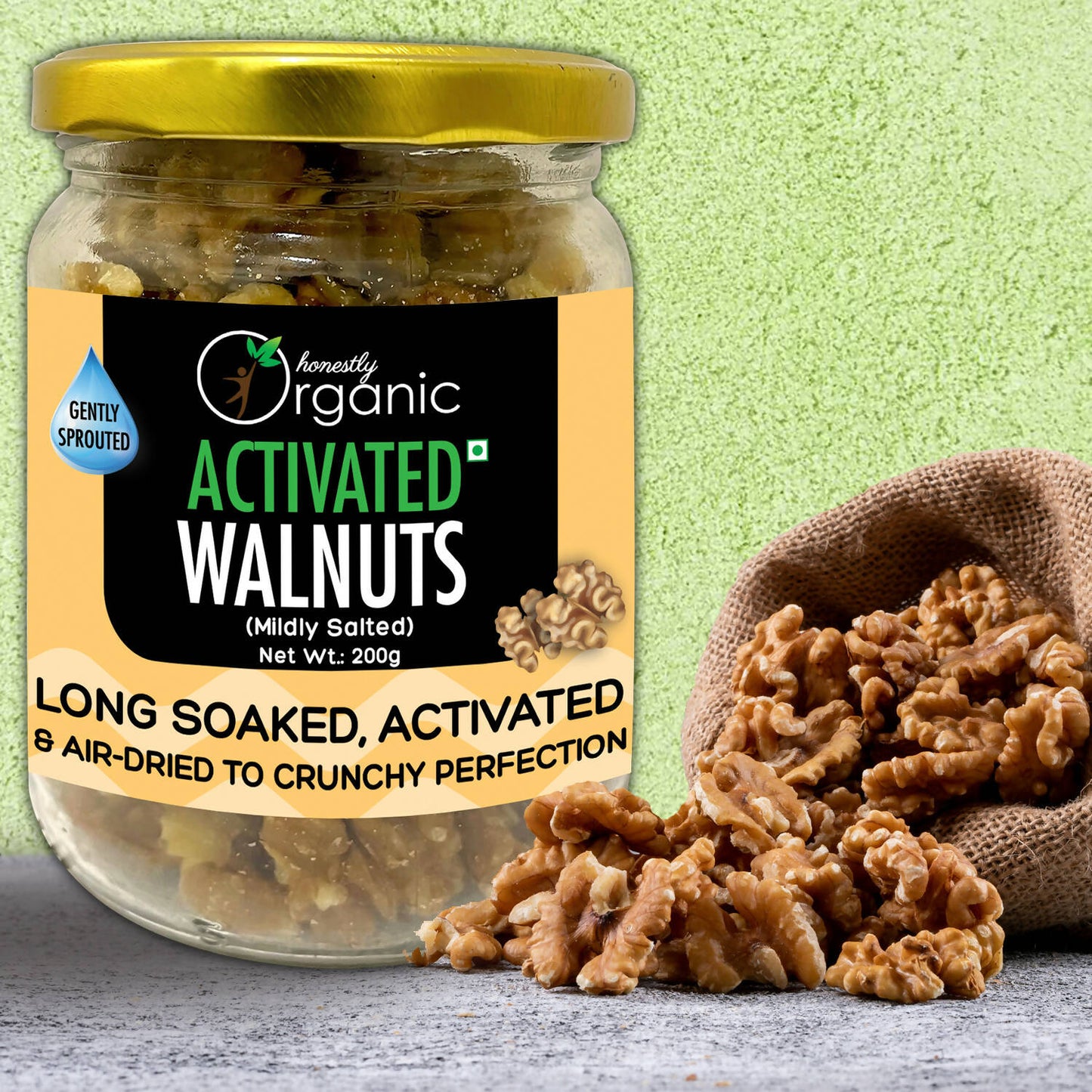 D-Alive Activated/Sprouted Walnuts - Mildly Salted