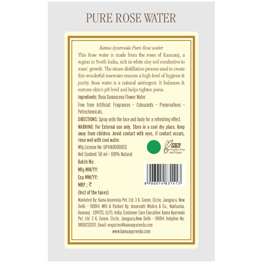 Kama Ayurveda Pure Rose Water